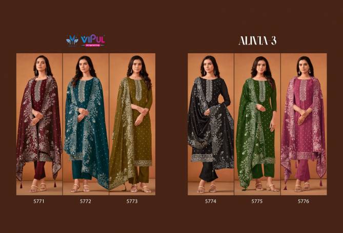 Alivia 3 By Vipul Embroidered Soft Georgette Salwar Kameez Wholesale Price In Surat
